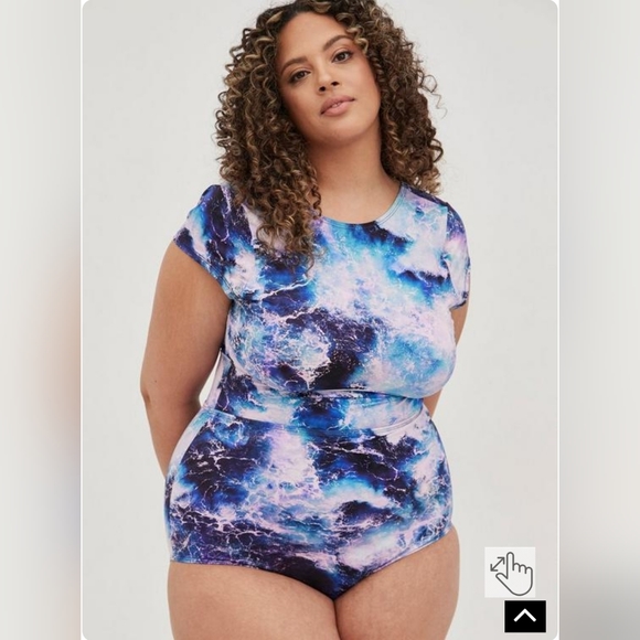 NWT - Torrid Ocean Waves Swimsuit Women's Size 12 - Picture 5 of 7